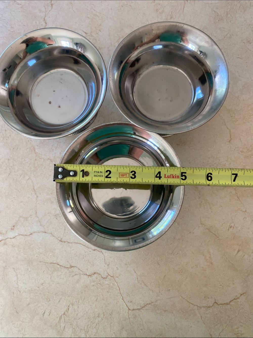 VINTAGE Set of 3 Silver Metal Dessert or serving bowls - Picture 9 of 10